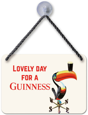 Kulthänger Guinness Lovely day Tukan, 16,5 x 11,5x 0,6 cm, Motiv 3D geprägt
