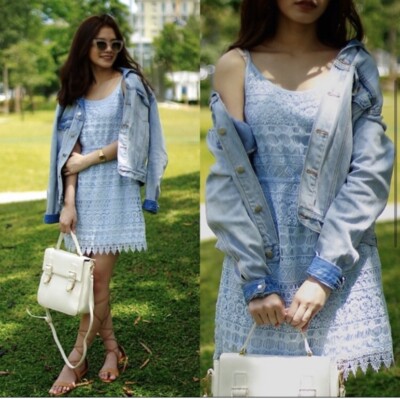 H&M Divided Light Blue Lace Dress Size XS | eBay H&M Divided Light Blue Lace Dress Size XS | eBay