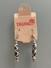 NWT 2 African Handmade Maasai Tribal Dangle Earrings Bohemian Black White Bone — photo 1