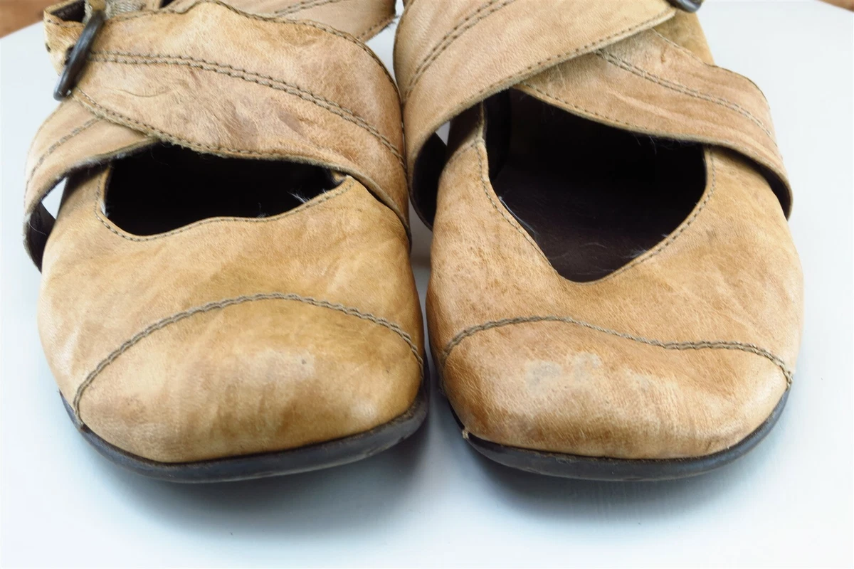 Fidji Women Sz 36.5 M Brown Mary Janes Leather Shoes eBay
