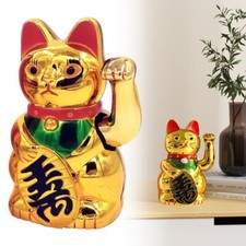Chinese Lucky Waving Cat Beckoning Maneki Neko Wealth Fortune Feng Shu Gifts