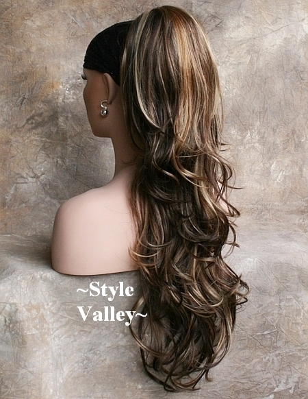 Ponytail Pony Rabbits Tail Tuft Clip In Hair Extension Blonde
