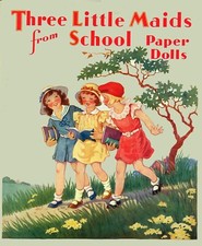 VINTAGE 1940s 3 LITTLE MAIDS PAPER Doll LASER REPRODUCTIN~Org SZ UNCUT NO.1 READ