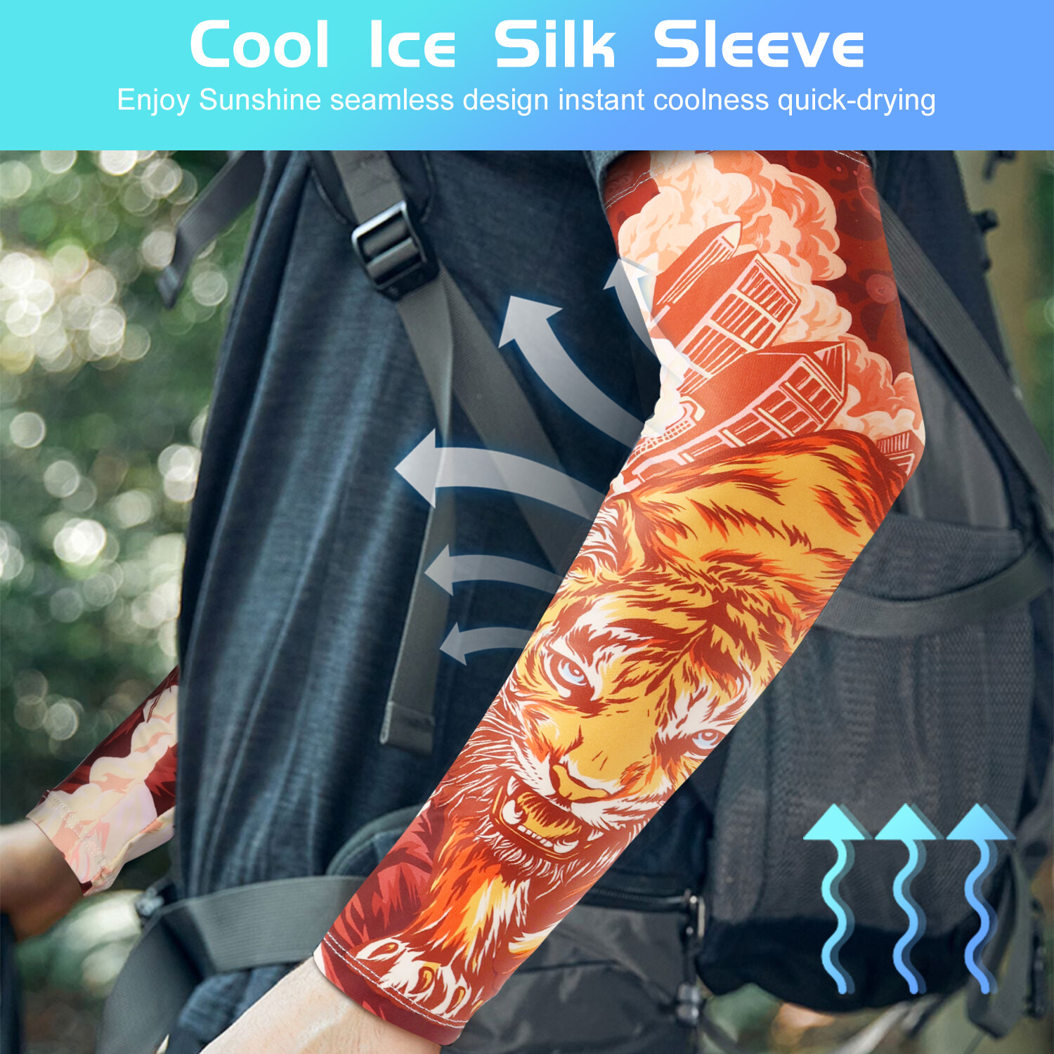 Tattoo Sunscreen Sleeve Arm Protection Block UV Anti-skid Breathable Cycling USA