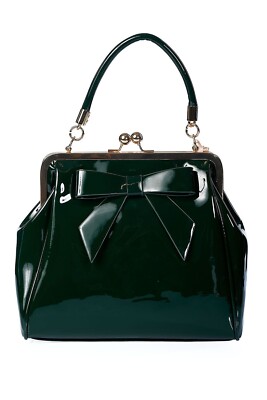 Handtasche Tasche grün Retro American Vintage 50er Rockabilly glänzend BANNED Apparel
