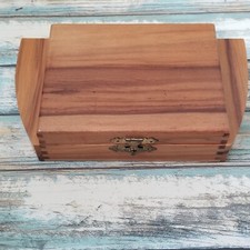 Art Deco Wood Valet Box Brass Hardware Trinket Box