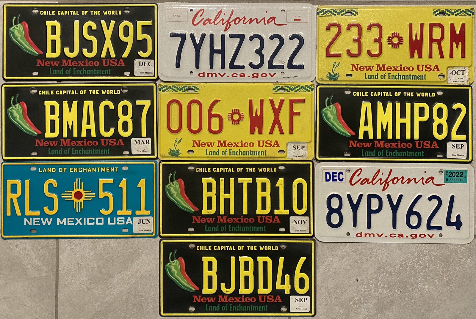 2020 ‘s Lot of 10 NEW MEXICO & CALIFORNIA License Plates EXPIRED eBay