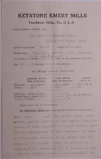 1909 Lamson Goodnow Keystone Emery Mills Frankford PA Ephemera L923H