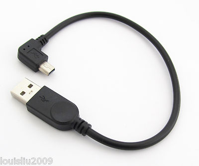 5pcs Right Angle 90 Degreee Mini 5pin USB Male to USB 2.0 Male Data Charge Cable