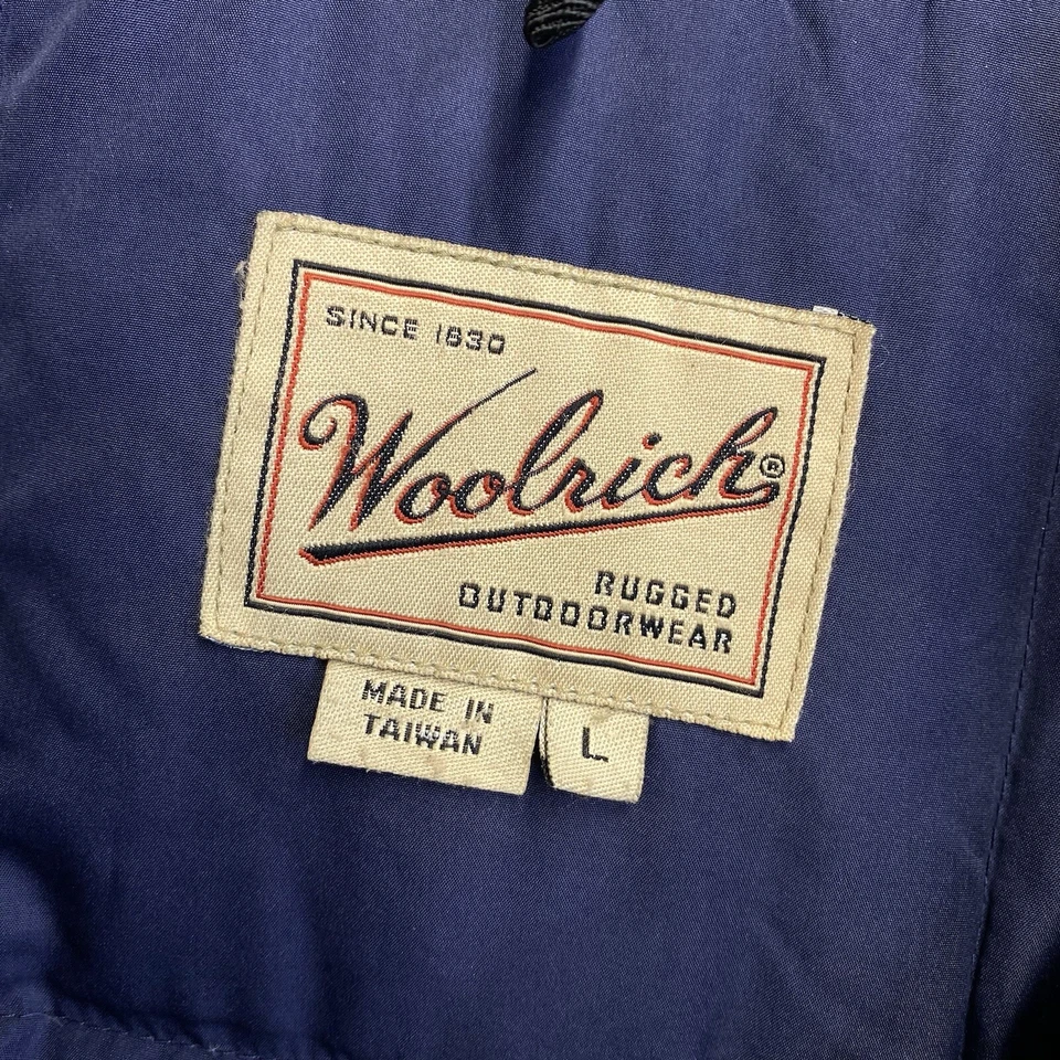 Chaqueta parka con capucha de piel de coyote plumón de ganso verde azulado británico Woolrich vintage para mujer L Foto 3 de 4