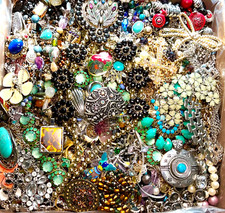 Jewelry Lot 3 Pounds Untested Huge Lot VTG to New Junk  Wear Resell Tangled In