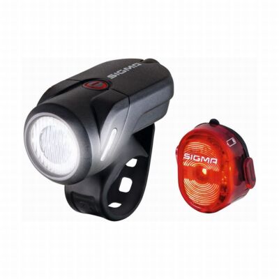 Fahrrad Akku Beleuchtungs Set 35 Lux Aura 345 USB + Nugget II USB