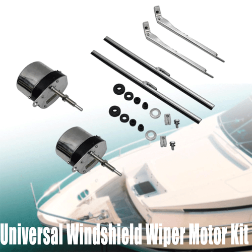 Universal Windshield Wiper Motor Kit Hot Street Rod For Jeep Boat Stainless X2 - Picture 3 of 8
