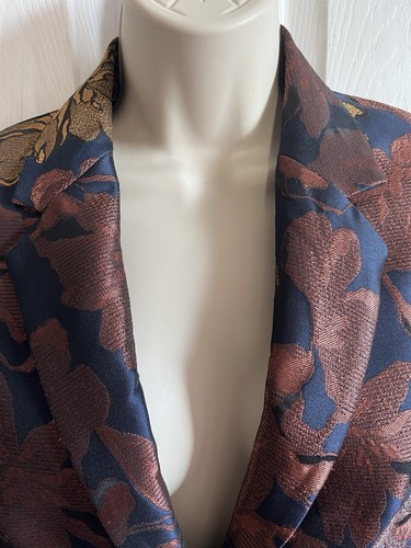 Women's Next Petite Blazer Navy Blue, Gold, Bronze and Copper Size UK 10 - Picture 2 of 24
