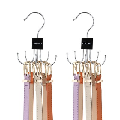 2PCS Belt Organizer Hanger Flodable Design Belt Organizer Hanger Rack Holder ...