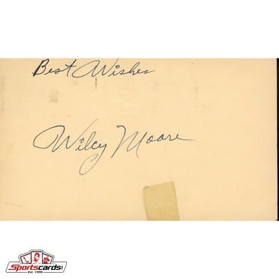 Wilcy Moore (d.63) Signed Auto 3x5 Index GPC Card Yankees 1927 Debut