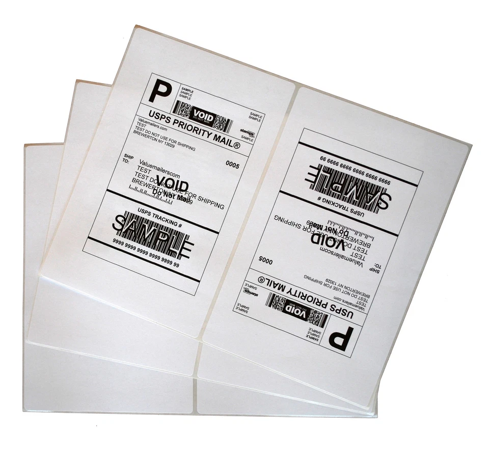 Labels 8.5x5.5 4000 Shipping 8.5x5.5 Half-Sheet Self Adhesive VM Brand Labels