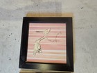 Set of 2 Framed Fashion Sewing Dress Pattern Prints, Black Frames Pink/White — photo 2