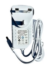AC/DC power adapter 12V 4a (5.5mm x 2.1mm dc plug) UK Plug CE white 