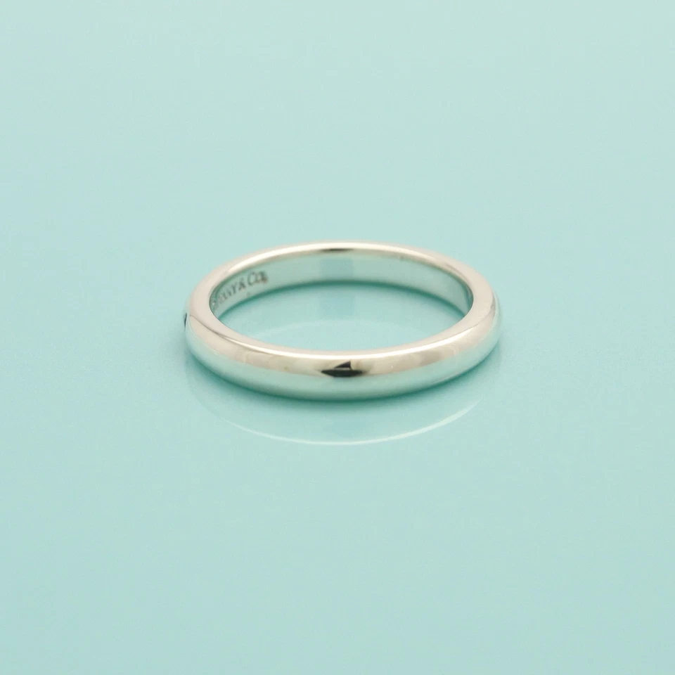 Anillo Tiffany & Co. Elsa Peretti Zafiro Apilable Banda Talla 4.25-4.5 Plata 925 Foto 3 de 4