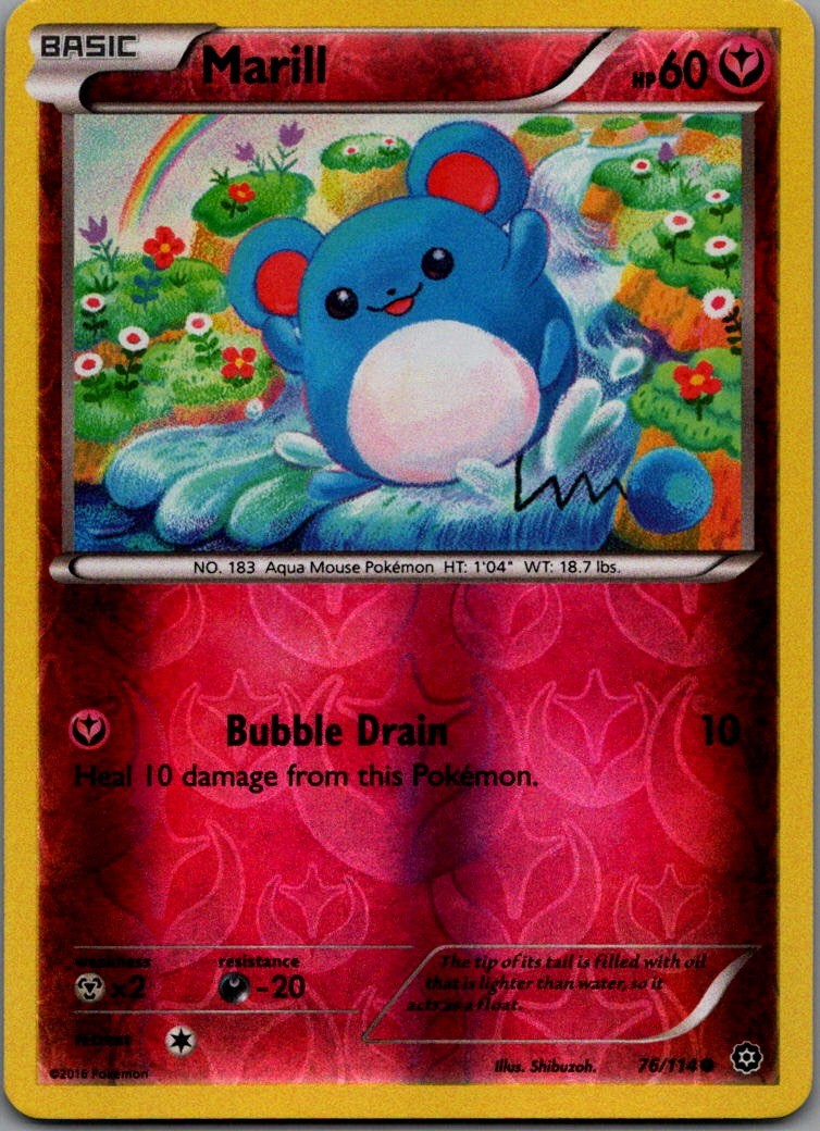 Marill Reverse Holo Common XY - Steam Siege 76/114 Near Mint