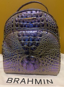 LKNW Brahmin LARGE Sadie Backpack Bag Spellbound Leather Snake Croc Melbourne Brahmin Sadie Spellbound Ombre Melbourne Leather Backpack  main image 4