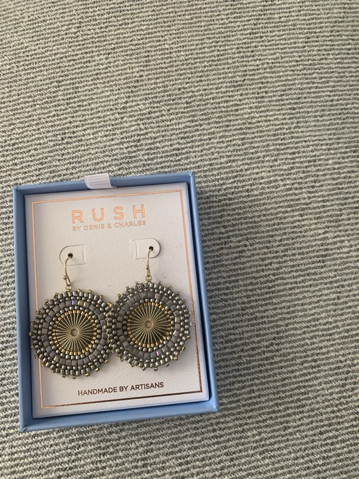Rush Denis And Charles银色和金色耳环 — 第 2/3 张图片