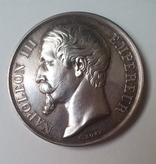 Médaille Chambre de Commerce de BESANCON en 1819; Buste Napoléon III