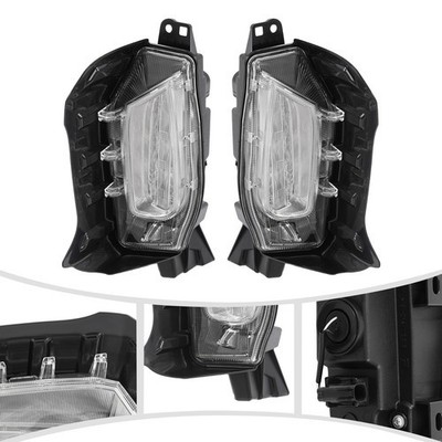 FOR Toyota Prius V 2015-18 Left+Light LED Daytime Running Light DRL Bumper Lamp
