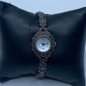 Boma 20mm Quartz Sterling Silver Marcasite Ladies Wristwatch