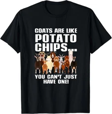NEW! Farm Apparel Meme Pun Funny Goats Are Like Potato T-Shirt - MADE IN USA