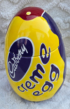 Cadbury’s Creme Ei Keramik Keksdose groß 10 Zoll ~ GUTER ZUSTAND ~ KOSTENLOSER VERSAND