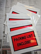 Packing List Enclosed Envelope 7" X 5.5" shipping Labels X 50 Pieces