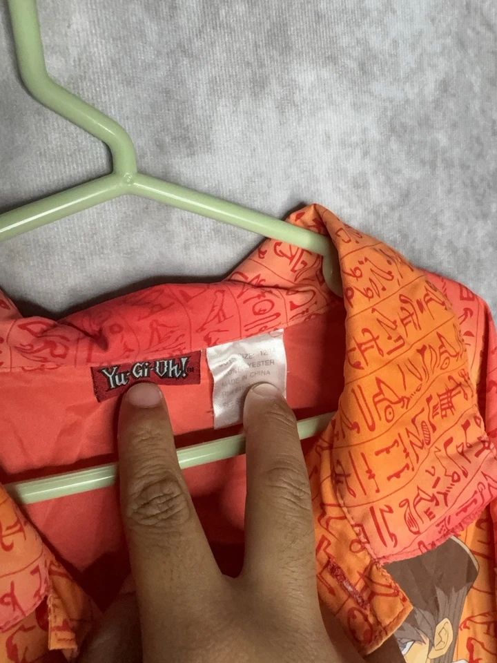 Camisa de Colección 1996 Yu-Gi-Oh Botón Estampado Completo Anime Dibujos Animados Años 90 Niños 12-14 Foto 3 de 3