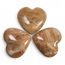 Moonstone Crystal Polished Hearts "Premium Grade"  Madagascar 70.1 grams.