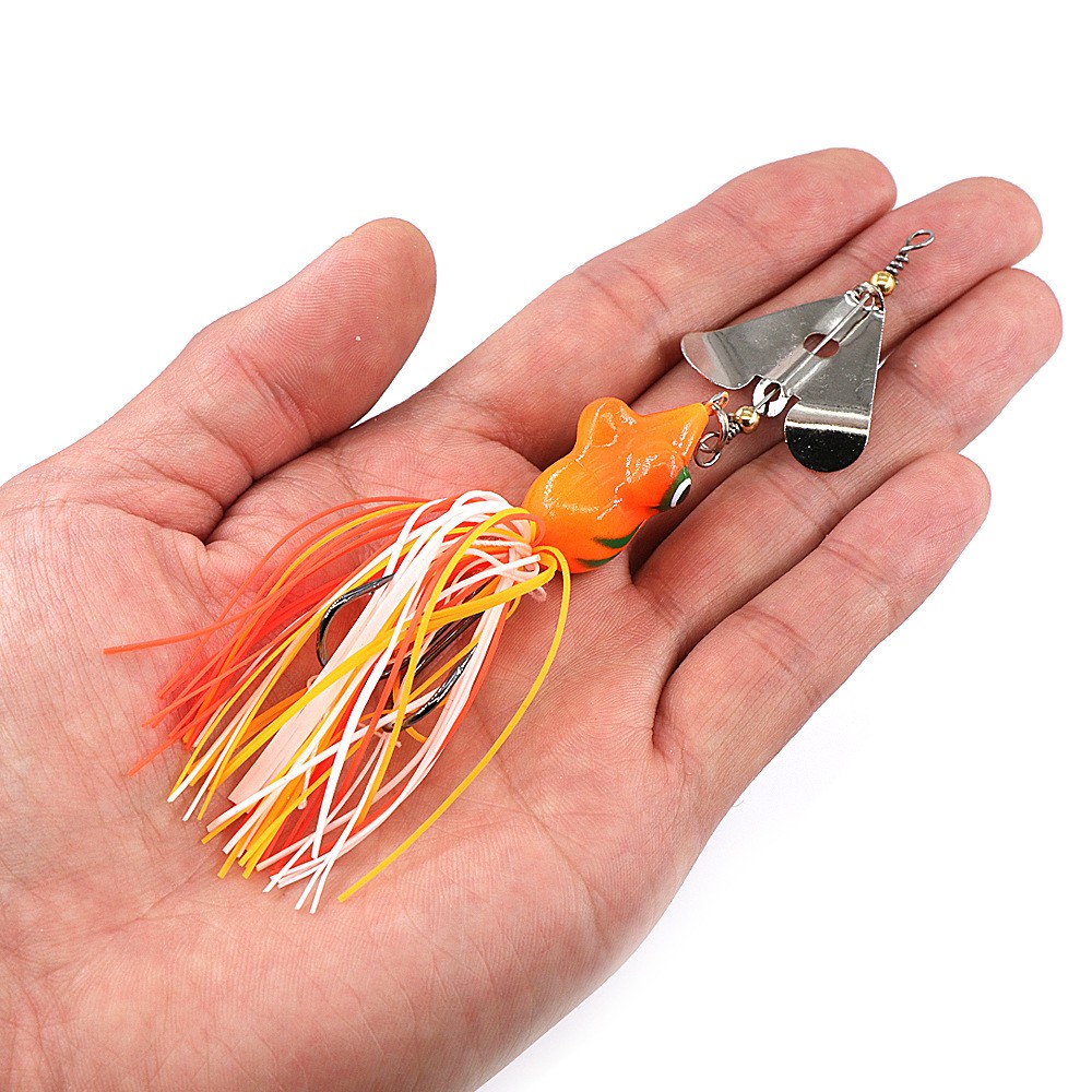 5pcs Spinnerbait Blade Spinner Bait with Rubber Skirt Buzzbait Fishing Lure 4 cm - Image 7
