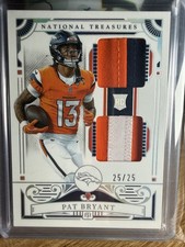 2025 Panini National Treasures - Rookie Dual Materials Pat Bryant Holo RC /25