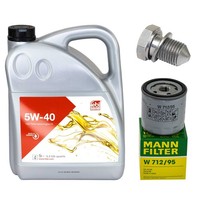 MotoröL Filter Set Febi 5W-40 5 Liter + ÖLablassschraube FüR Audi A1 Sportback