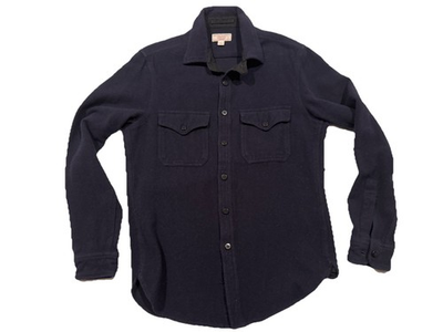 #ad Wallace amp; Barnes Navy Wool CPO Shirt Jacket Shacket Small $45.00