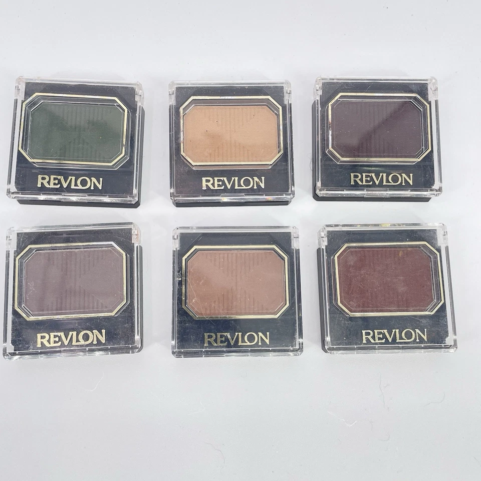 Vintage Revlon Custom Eyes Eyeshadow Lot Of 6 Single Matte Colors Rare New - Image 2 of 4