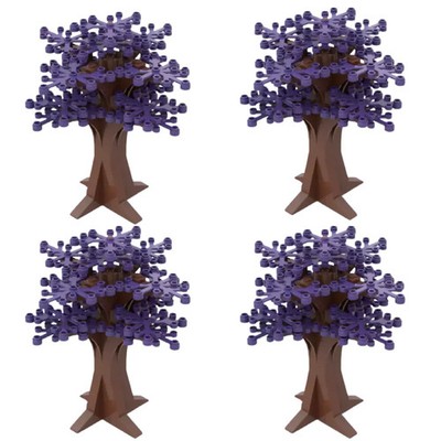 4 Purple Trees   Botanical Building Block Decoration| General Jim's Toys & Brick