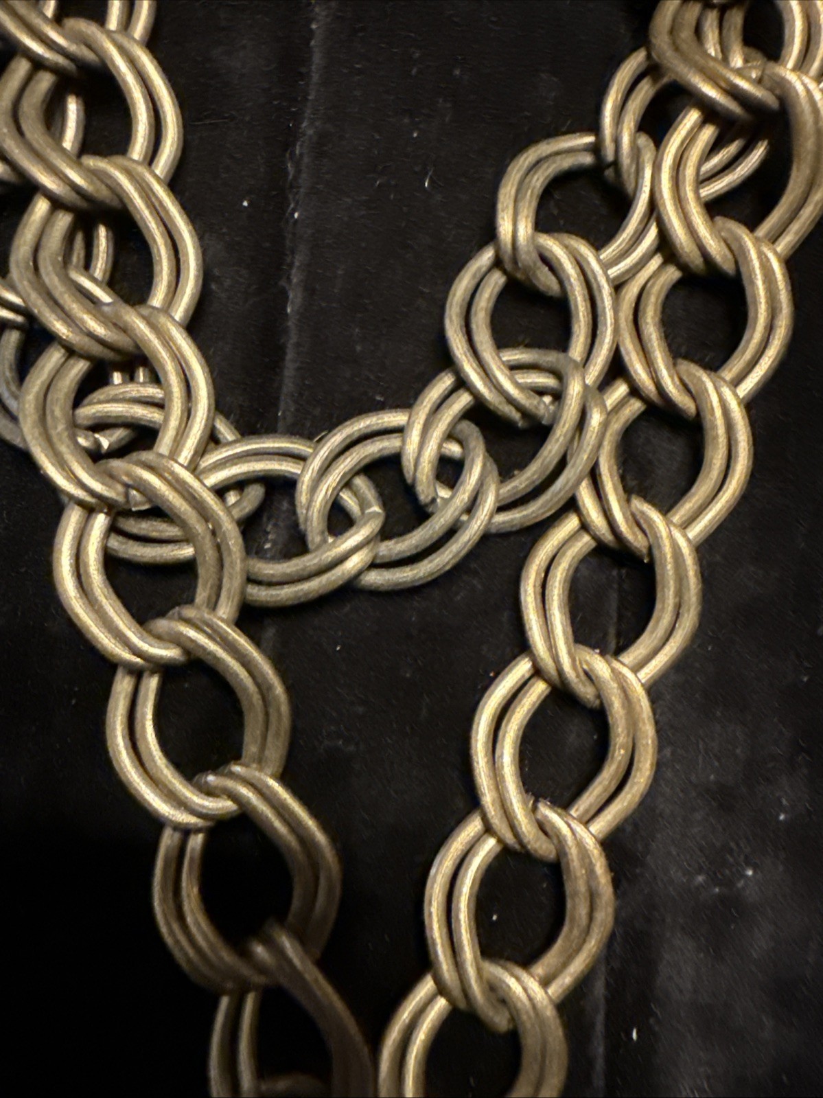 Cookie Lee Bronze Rhinestone Bow statement neckla… - image 3