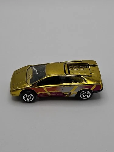Vintage 1991 Matchbox Lamborghini Diablo Rare World Class Gold Chrome Old Car+