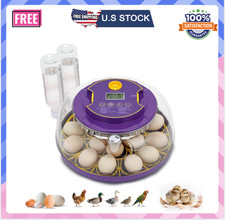 18 Egg Incubator with Auto Turning Temp Humidity Control for Chicken Duck Quail