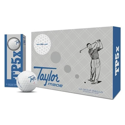TaylorMade TP5x Heritage Golf Balls – Limited Edition – 1, 3, or 12 Ball Set