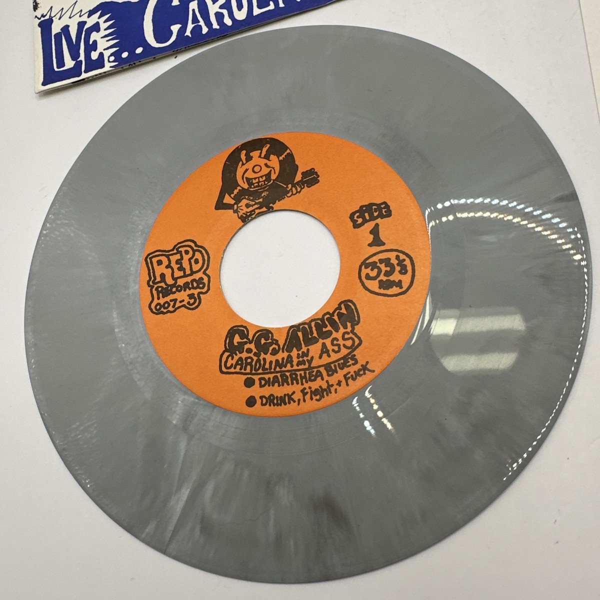 洋楽 ALI / LET NUTHIN' DIE grap gfunk GG Allin – Live Carolina In My Ass 7” EP 1982 Red Records 1st