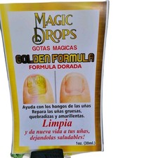 MAGIC DROPS GOLDEN $15.50 FORMULA.Gotas Mágicas Ayuda Con Los Ongos De Las Uñas