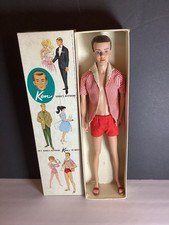 Vintage KEN DOLL Mattel 750 Flocked Brunette Hair W Original 1961 Box