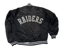 VINTAGE 80S 90S OAKLAND RAIDERS SATIN JACKET CHALK LINE Eazy-E Large Unisex NFL