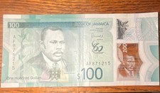 Jamaica $100 Polymer Banknote 2022 Uncirculated